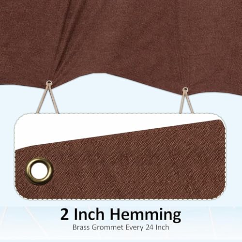 Zuperia Heavy Duty Canvas Tarp (8' x 10' ft - Pack of 2) with Rustproof Grommets, UV Resistant & Tear Resistant Multipurpose Tarpaulin Cover for Outdoor, Industrial & Commercial Use (Coffee) - color: Coffee, size: 8' x 10' ft - 2 Pack
