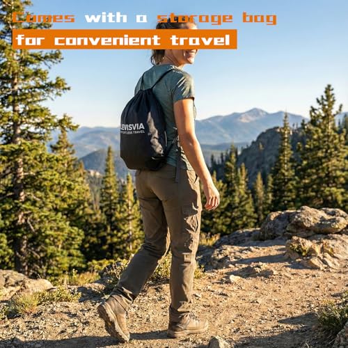 2026 Portable Folding Stool, 440lbs Capacity Telescopic Stool with Storage Bag - Lightweight & Sturdy Camping Chair for Hiking, Fishing, Garden, BBQ