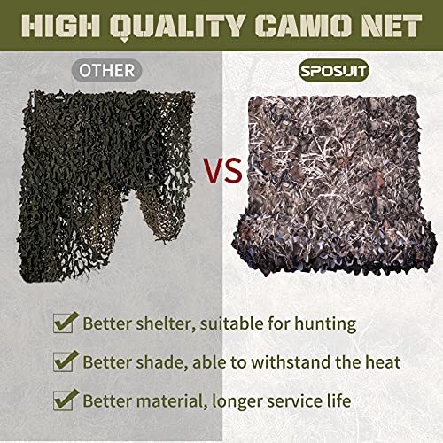 Sposuit Camo Netting - Camouflage Net 10x20 20x20 10x10 5x10 5x20, Military Camo Netting for Hunting Bulk Roll, Camo Tarp Sunshade Net for Party Decorations, Sunshade, Camping Ghillie Netting - color: Dry Grass, size: 10ft x 20ft(3M x 6M)