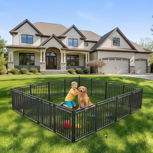 Thickened Dog Fence Durable & Sturdy Outdoor Yard Fence, 40" Height 48 Panels, Portable and Easy to Install – Ideal for Indoor & Outdoor Use, Compact Design for Pet Safety - size: 40" Height, style: 48 Panels
