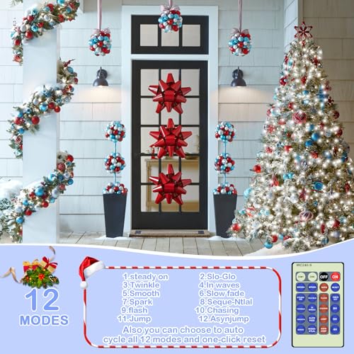 Decute 500LED 164ft Fairy String Lights Cool White Christmas Light Silver Wire with Remote, Firefly Lights Starry Light for DIY Christmas Tree Costume Wedding Party Table Centerpiece Decor - color: Cool White, size: 500LED