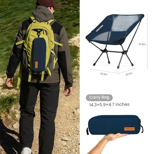 CAMEL CROWN Portable Camping Chair Lightweight Compact Folding Chair Mesh for Outdoor Camp Travel Beach Picnic Festival Hiking Backpacking Navy Blue - color: Navy Blue-1, size: 1 Pack