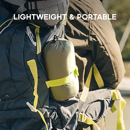 Sonive Blanket 52x75, Packable Compact Blanket Weatherproof Outdoor Down Alternative Throw Puffy Warm Quilt for Camping, Hiking, Backpacking, Picnic, Stadium Army Green - color: Army Green