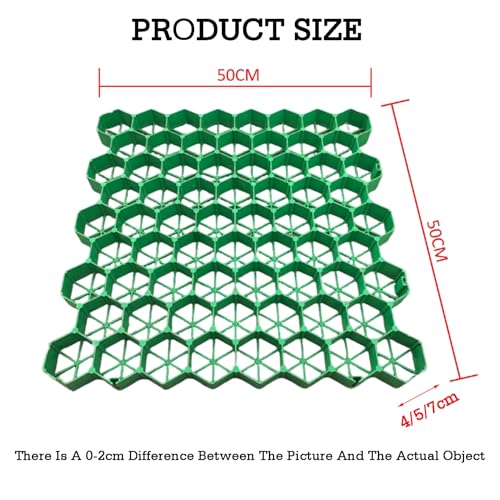 Heavy-Dutyty Gravel Grid Mats for Outdoor Turf & Lawn Protection - 20-Pack Plastic Ground Reinforcement Grids for Paths & Patios (7cm) - size: 7cm-20 pieces