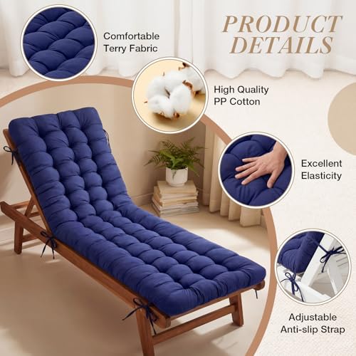 Wenqik Long Floor Cushion Large Floor Cushion with Brushed Cotton 74.8 x 27.5 x 3.15 in Jumbo Lounger Pillow for Outdoor Indoor Bay Window Meditation Yoga Reading Sleeping(Navy Blue) - color: Navy Blue