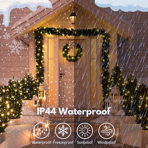 2-Pack Total 164FT 400LED Connectable Christmas Lights Outdoor, Christmas String Lights Waterproof with 8 Modes & Timer, Green Wire Twinkle Lights for Xmas Tree Decorations Outdoor Indoor, Warm White - color: Warm White