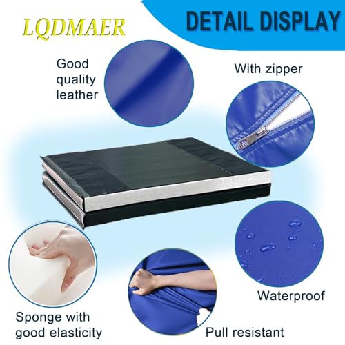 Basketball Wall Panels, 2" Thick Wall Pads for Gym, Gym Wall Padding with Waterproof Leather, Anti Collision Padded Foam Mat Protection for Kids Basketball Hoops - color: Blue, size: 60"x24"x2"