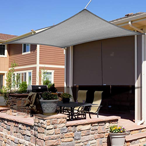 Eden's Decor 4' x 6' Grey Sun Shade Sail Outdoor Canopy Rectangular Awning Fabric Cloth Screen for Patio Garden Backyard Pergola Custom Size - color: Gray, size: 4' x 6'
