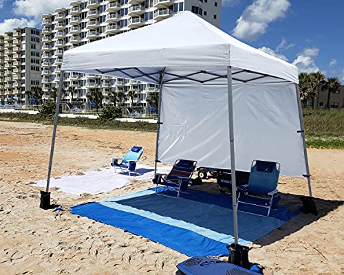 ABCCANOPY Pop Up Canopy Tent-10x10 Outdoor Camping Canopy Slant Leg Beach Canopy Tent with Backpack Bag,10 x 10 ft Base / 8 x 8 ft Top，White - color: White, size: 10x10