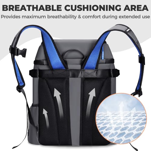 Heytrip Backpack Cooler 36/54 Cans, Insulated Portable Large Leakproof Waterproof Cooler Bag, 20 Hours Cold Retention for Lunch Camping Travel Beach Picnic - color: Gray - 36 Cans