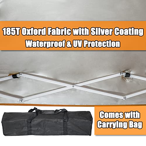 Sunnyglade 6x4 Ft Pop-Up Canopy Tent Outdoor Portable Instant Shelter Folding Canopy with Carry Bag - color: Tan