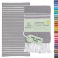 WETCAT Turkish Beach Towel Oversized (38"x71") 100% Turkish Cotton, Made in Turkey - Sand Free, Extra Large, Ultra Soft, Quick Drying, Compact & Lightweight for Travel - Dark Gray - color: Dark Gray, size: Beach Towel (38" x 71")