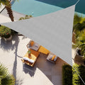 Shade&Beyond Triangle Sun Shade Sail 16'X16'X16' Permeable Canopy Light Grey for Patio Garden Yard Deck Pergola (We Make Custom Size) - color: Light Grey, size: 1 6' X 1 6' X 1 6', style: Triangle