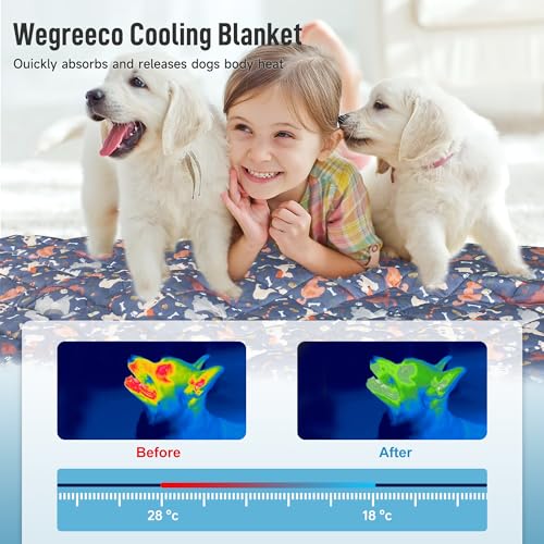 wegreeco Pet Dog Cooling Mat for Cats,Lightweight Bed Outdoor Cooling Blanket for Dogs and Cats,Small Medium Large Puppy Cool Pad for Dogs,Cute S - color: Dog, size: Small