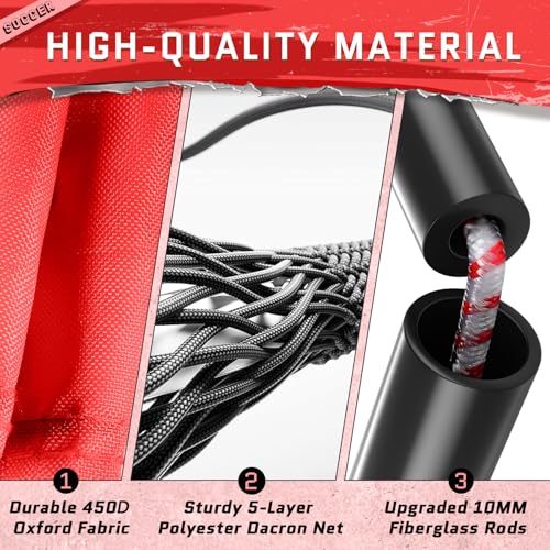 KTRIO 6x4 ft Soccer Goal for Backyard, Portable Soccer Net, Large Foldable Soccer Goals with Carry Bag for Kids Youth Teens Sports - style: Basic