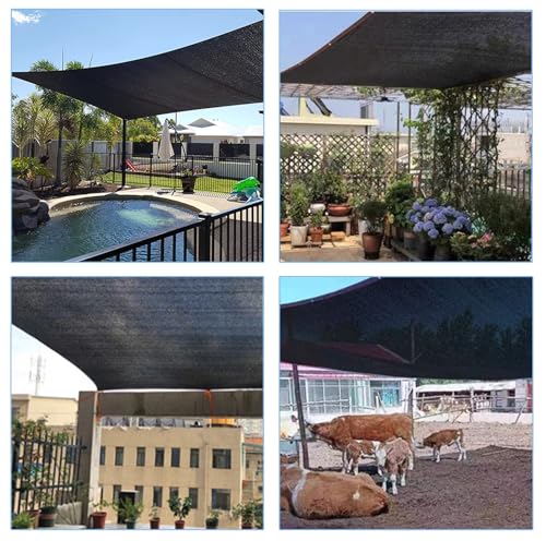 70% Black Shade Cloth with Grommets, 10 x 12 FT Garden Sunblock Mesh Tarp, UV Resistant Sun Shade Net for Plants Cover, Greenhouse, Pergola, Kennel, Chicken Coop and Patio - color: 70% Blcak, size: 10 X 12 FT