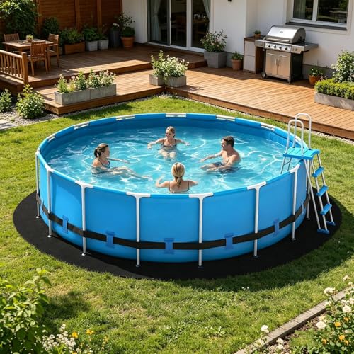 Pool Liner Pad, Heavy Duty Puncture Protection Non Slip Ground Mat, Strong Pool Base Cloth, Durable Protective Underlay Sheet | Safe Pools Floor Protection for Home Garden Yard Patio Lawn Use