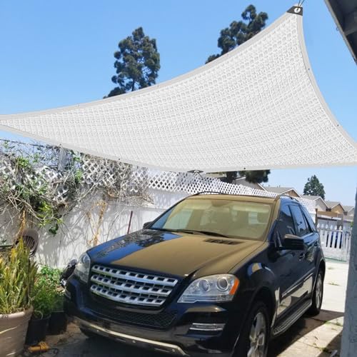 12 x 20 FT Aluminum Shade Cloth for Car, 80% Reflective Sun Protection for Patio Pergola, Shade Sails Cover with Grommets, Silvery Neting for Greenhouse Plants Backyard Dog Chicken Coop Outdoor - size: 12'x20'