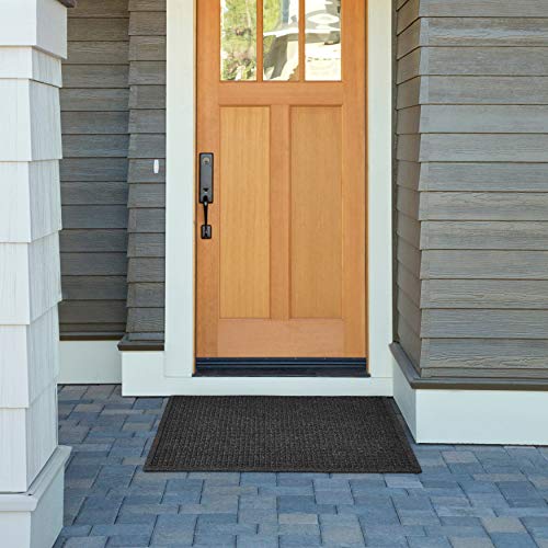 Hudson Exchange (35"x35", Charcoal) Fashion Scraper Entry Square Floor Mat - color: Charcoal