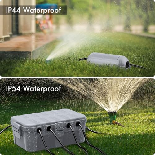 RESTMO 5-Piece Outdoor Waterproof Electrical Box Set – 12.5" x 8.5" x 5" Large & 7.1" x 2.3" x 2.3" Small, Weatherproof Boxes for Power Strip, Outlet, Plug, Socket, Timer, Holiday Light, Light Gray - color: Light Gray