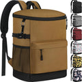 Tenot Cooler Backpack 33/40 Cans Backpack Coolers Insulated Leak Proof Soft Beach Cooler Bag for Men Women Ice Chest Backpack Camping Hiking Picnic Travel Cooler Lunch Backpack - color: Brown, size: 33 Cans
