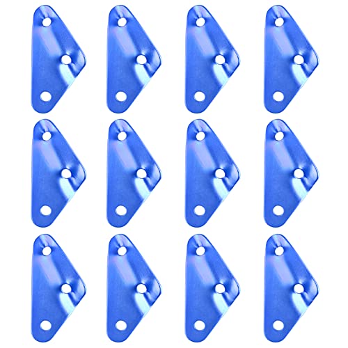TRIWONDER Guyline Cord Adjuster Rope Tensioner Tent Guy Line Paracord Tightener Loop Alien Aluminum Alloy for Camping Hiking (Blue (Triangle Shape) - 12 Pack) - color: Triangle Shape - Blue (12 Pack)
