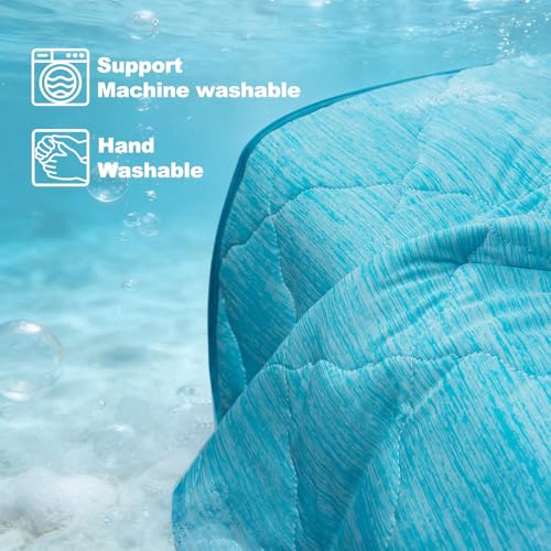 Dog Cooling Mat for Summer: Outdoor Dog Cooling Pad, Washable Cooling Mat for Dogs, Cooling Dog Bed for Kennel, Waterproof Pet Cooling Mat, Blue Pet Blanket Medium Dogs