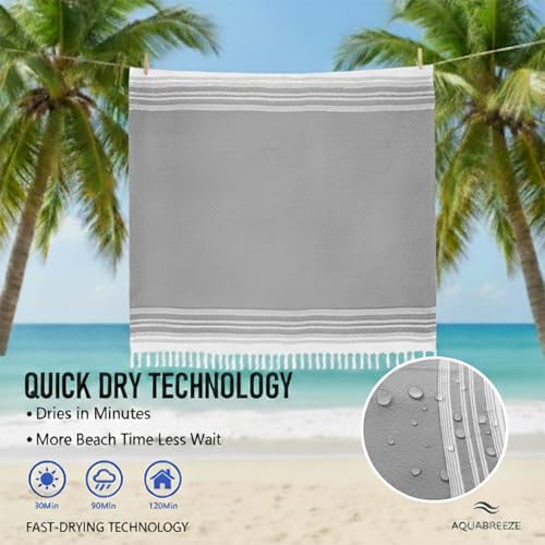 Large Throw Blanket Yoga Blanket Turkish Beach Towel Mens Birthday Gift Idea Dad Father Day Husband Brother Uncle Boyfriend Male Grandpa Him Appreciation Thank You Retirement 60th 50th 40th 30th - color: Grey Dark, size: Extra Large 82"x88"（208x224cm）