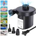 Electric Air Pump for Inflatables, VANNPOOY Portable Air Mattress Pump, Quick Inflate Deflate Plug in Air Pump with 3 Nozzles, Blow up Pool Float Inflator Pump for Airbed Toys Boat Couch Swimming Ring