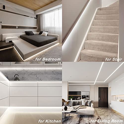 echosari Battery Operated Led Strip Lights White with Remote, 8 Modes, Dimmable, Timer, Self-Adhesive, Cuttable, for PC TV Kitchen Cabinet Shelves Bedroom Decor (3m 90LED) - color: Cool White, size: 9.8Ft
