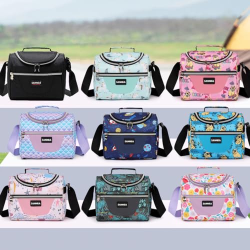 Insulated Cooler Lunch Bag 1.85gal/7L Pink Capibala Reusable Lunch Box Tote for work Picnic Camping Gym Travel - color: 7L Pink Capibala