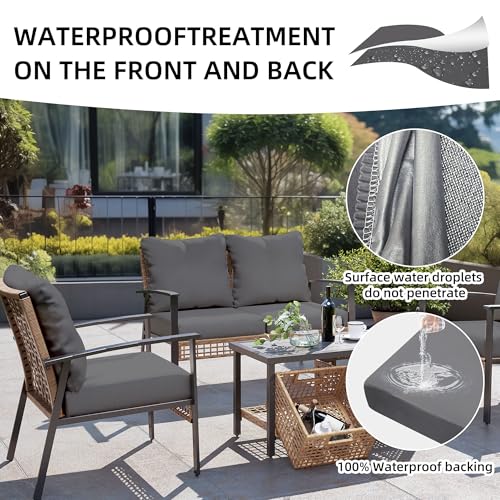 12Pcs Outdoor Cushion Covers, Patio Cushion Covers,Stretch Elastic Slipcovers, Replacement Washable & Reusable Furniture Protector for Patio Couch (Grey,Cover Only) - color: Grey, size: 12Pcs-Solid color