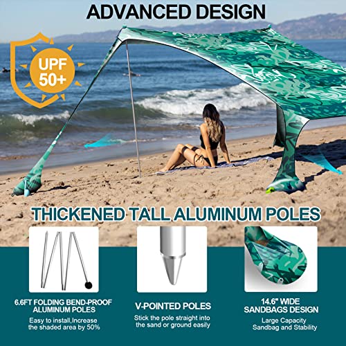 Buheco Beach Tent Pop Up Shade 10x10ft Beach Canopy Sun Shelter UPF50+ with 4 Foldable Poles-Portable Carrying Bag-Sand Shovel-Ground Pegs-Windproof Ropes for Outdoor Family Camping-Fishing- Picnic - color: Graffiti, size: 10x10FT 4 Pole