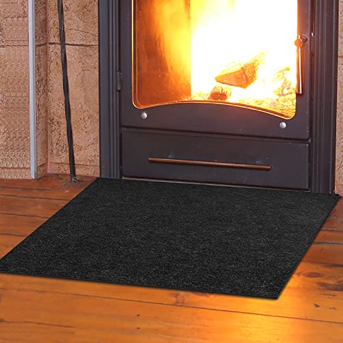 Tirifer Fire Resistant Fireplace Hearth Mat, Gas Grill Splatter Mat Heat Resistant Non Stick BBQ Patio Protector Grilling Gear, Backyard Floor Protective Rug(60'' x 36'') - size: 60'' x 36''