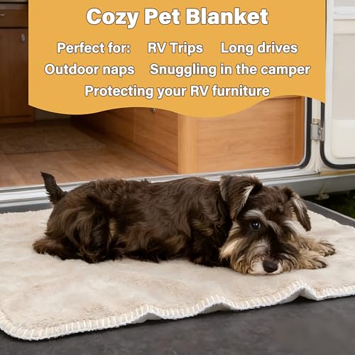 Kritter Planet Waterproof Small Dog Blanket - Soft Puppy Furniture Protector, Washable Car Cover, Reversible Sherpa Fleece Couch Cover for Small Pets - color: Taupe, size: 20x30 Inches