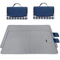 Wind Tour Waterproof Picnic Blanket with Carry Strap - Foldable Sandproof Outdoor Mat for Camping, Beach, Park - 59" x 71",Grey Grid (Two Mat Set) - color: 59” X 71“,grey Grid (Two Mat Set)