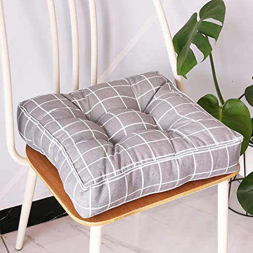 vctops 1PC Indoor Outdoor Bohemian Square Chair Cushion Seat Pad Floor Cushion Pillow (Grid Blue 1, 18"X18") - color: Grid Blue 1, style: 18Inchx18Inch/45x45cm
