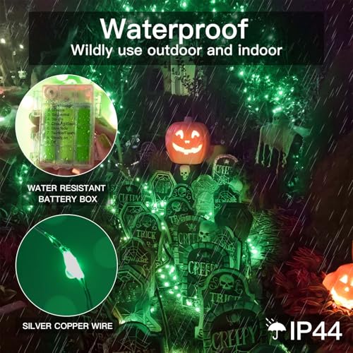 suddus Green Christmas Lights, 33ft 100 LED String Lights with Remote, Green Fairy Lights Battery Operated for Christmas, St Patricks Day, Bedroom, Wreath, Patio, Backyard, Garde, Party Decorations - color: Green, size: 100LED