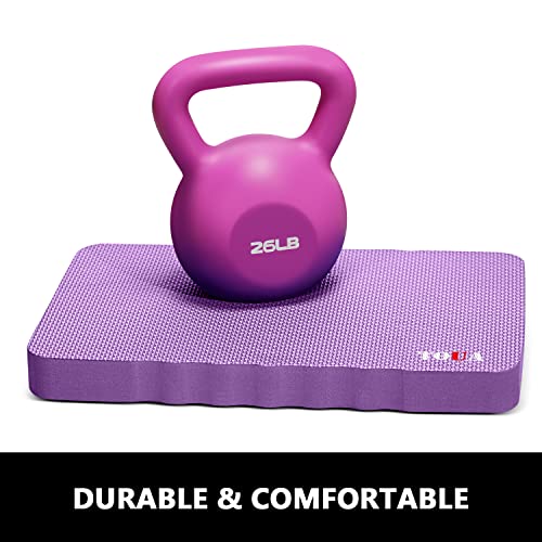TOUA Kneeling Pad Thick Extra Large High Density Foam Comfort Kneeling Pad for Work Gardening Yoga Exercise Garden Knee Pad, Purple 2 Pack - color: Purple, size: Large - 2 Pack
