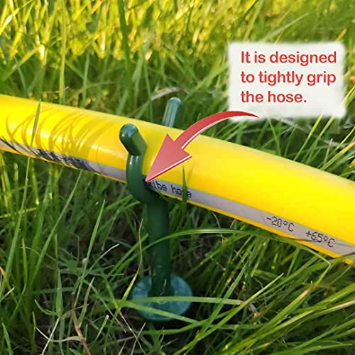 Garden Hose Guide Stakes Set of 10 - Heavy Duty 3/4” Hose Holder Spike for Lawn & Plant Saver, Yard Soaker Support, Durable Kink-Free Watering (Fit 3/4”Hoses) - size: Fit in 3/4’’ Hoses,10pcs