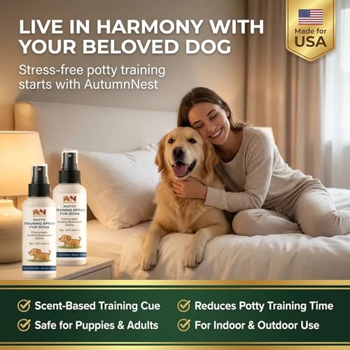 2 packs Potty Training Spray for Dogs – Puppies & Adults Dog Potty Spray - Dog Pee Here Spray for Dogs, Helps Guide Dog to Pee Pads or Designated Areas – Safe Attractant for Indoor & Outdoor Use