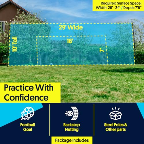 Open Goaaal 3-in-1 Soccer Training Rebounder - Soccer Goal for Volley, Passing, Training - Outdoor Sports, Backyard Games - size: Large