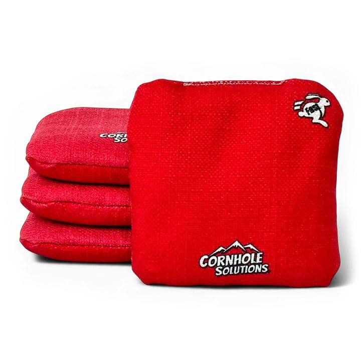 Cornhole Solutions Cornhole Bags Set of 8 – Regulation Pro Style 6x6 – Resin Filled + Tote Bag - color: Royal/Red