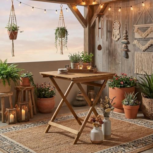 Wood-Tone Oil 3-Piece Outdoor Dining Set with Wooden Folding Table and 2 Camping Side Chairs, Wood-Tone Oil Finish, Durable and Portable