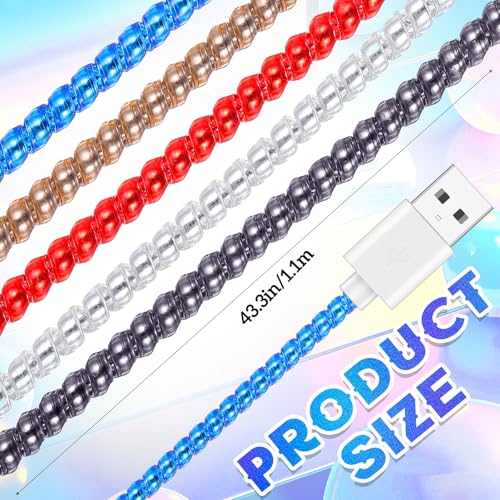 Frienda 10 Pcs Spiral Cord Protector Chargers Protector Pets No Chew Data Cable Protective Sleeve Headphone Charger Saver USB Cable Cover Wire Repair for Phone USB (Cool Colors) - color: Cool Colors