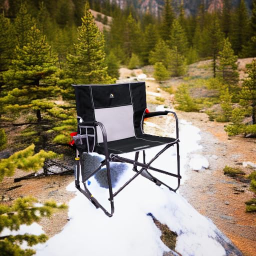 GCI Outdoor Freestyle Rocker XL Portable Folding Rocking Chair and Outdoor Camping Chair - color: Black, style: Freestyle Rocker Xl