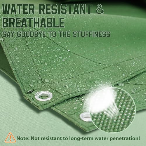 16x20 Heavy Duty Canvas Tarp, 350GSM Canvas Tarp with Grommets, UV & Water Resistant Multipurpose Tarpaulin for Camping, Canopy Tent, Roof, Woodpile, Trailer Equipment, Olive Drab - size: 16x20