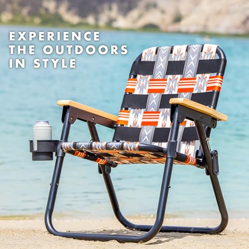 GoSports WOVN Beach Backpack Chair - 9 Styles Available - Premium Folding Camping Chair - color: Mesa