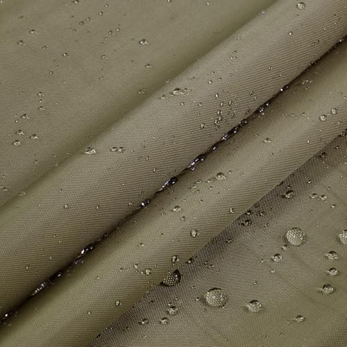1Yard (60"×36") Marine Waterproof Fabric - Outdoor UV-Resistant Lightweight Durable Ripstop Material, UPF50+ Sun-Protection Blackout for Tarp Tent Camping Canopy, Army Green - color: Army Green, size: 1 Yard