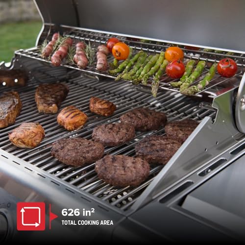 Nexgrill 4-Burner Propane Gas Grill in Stainless Steel with Side Burner, 60000BTUs, 626 sq. in. Cooking Space, Perfect for Outdoor Cooking & Grilling, Patios, BBQ, Backyards, Silver, 720-0830H - style: 4-Burner + Side Burner